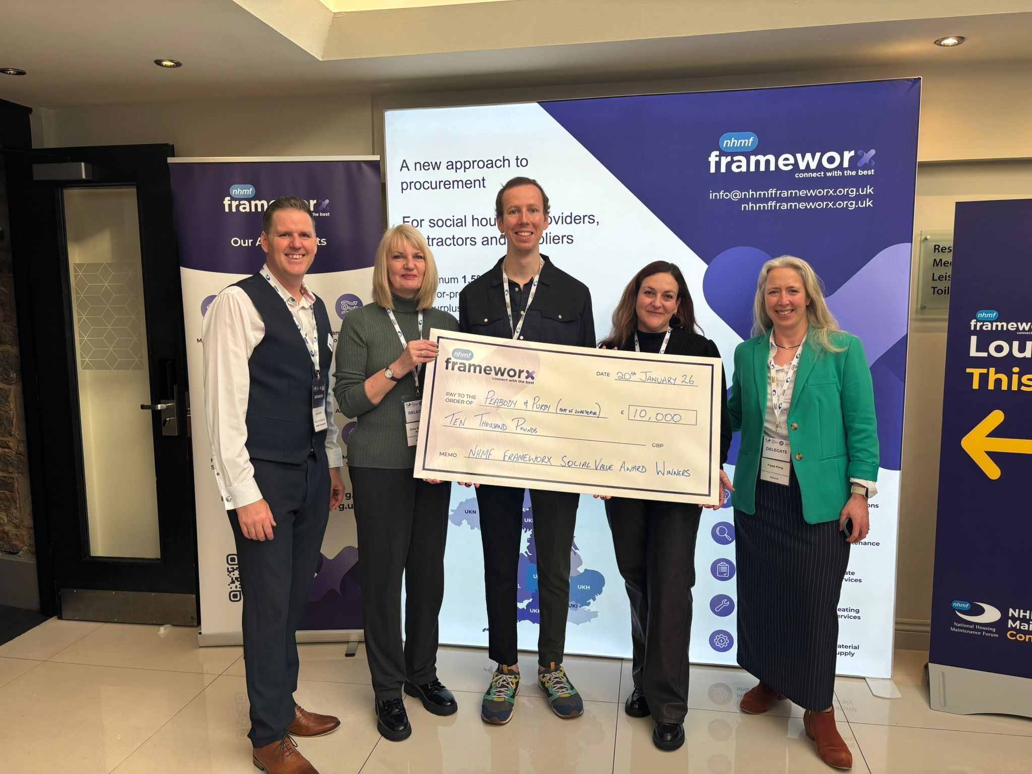 Peabody & Framework Housing Association worthy winners of the new NHMF Frameworx Social Value Project Award